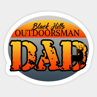 Black Hills Outdoorsman Dad Sunset Grey Sticker